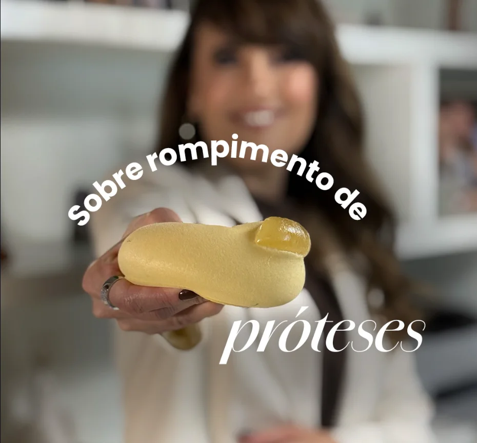 Dra. Márcia Hoyos apresenta uma prótese em uma publicação sobre rompimento de implantes